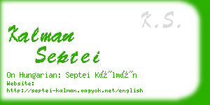 kalman septei business card